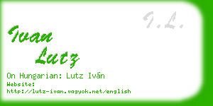 ivan lutz business card